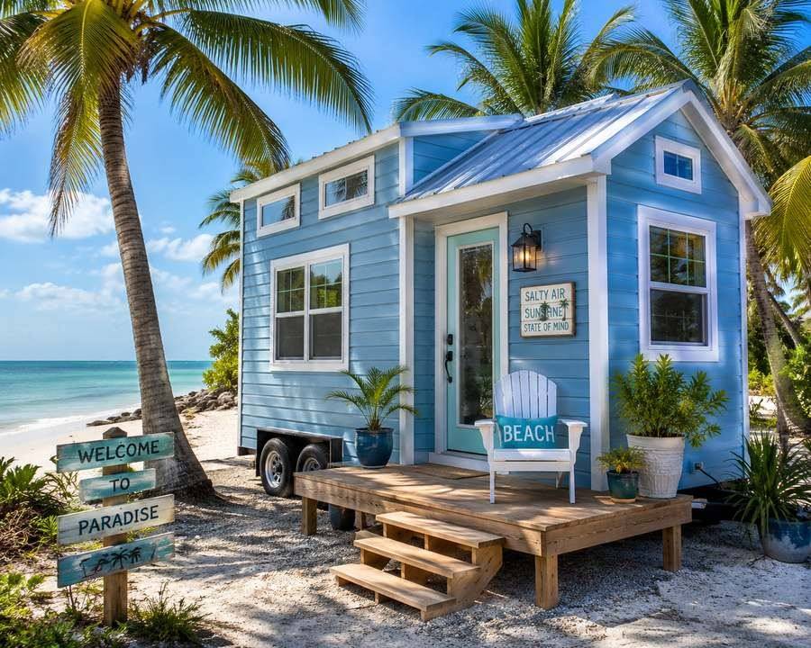 Salty Air Beach Cottage — Florida Keys beachfront tiny home on wheels